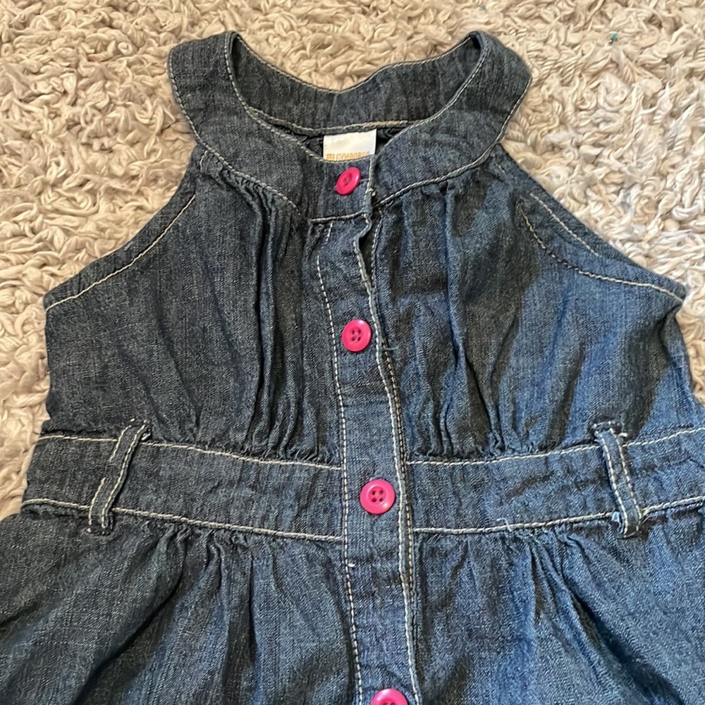 2012 Gymboree Outlet “Bright Tulip” Tulip Chambray Dress, Size 6 - Picture 3 of 5